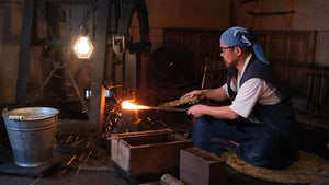 Masashige Kudo Handforging a Japanese Knife