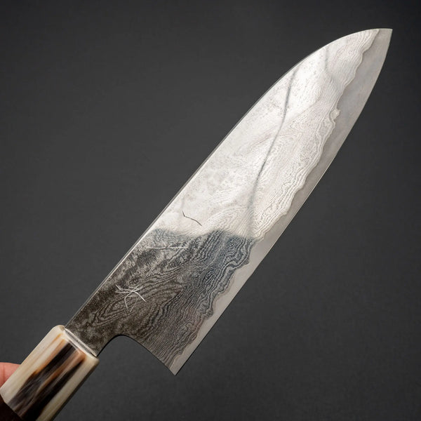 Hitohira Kikuchiyo Rou VG10 Hyokyo Damascus Santoku Ebony Handle Product vendor