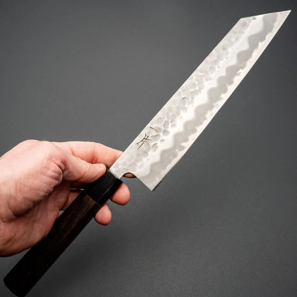 Hitohira Futana White #2 Migaki Tsuchime Kiritsuke Gyuto 210mm Ebony Handle Product vendor