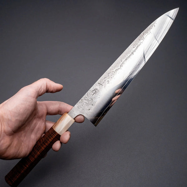 Hitohira Nihei SLD Nashiji Migaki Gyuto 240mm Ringed Gidgee Handle Product vendor