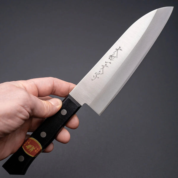 Yamato Ichimonji Stainless Clad Carbon Santoku Pakka Handle (No Bolster) Product vendor