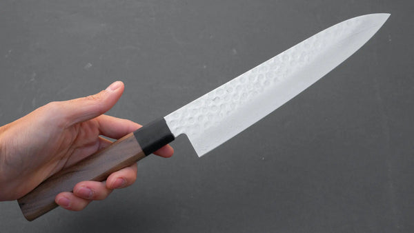 Hitohira HG Tsuchime Damascus Gyuto 210mm Walnut Handle Product vendor