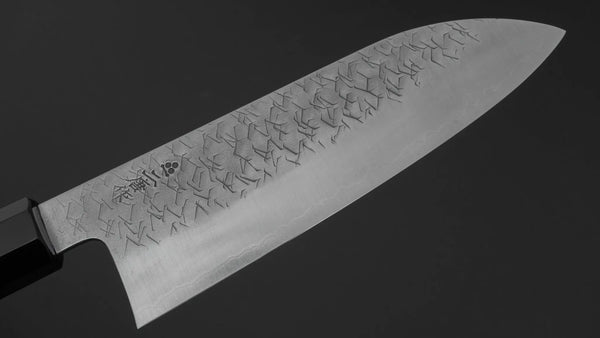 Nigara Blue Super Santoku 180mm Ebony Handle Product vendor