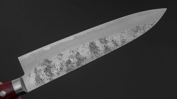 Hitohira NM V10 Nashiji Damascus Gyuto 180mm Wine Pakka Handle Product vendor