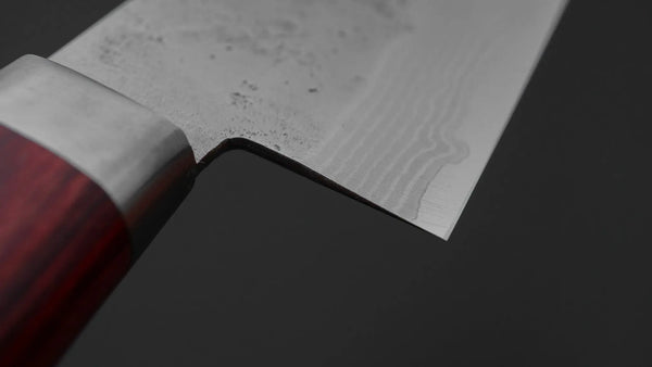 Hitohira NM V10 Nashiji Damascus Gyuto 180mm Wine Pakka Handle Product vendor