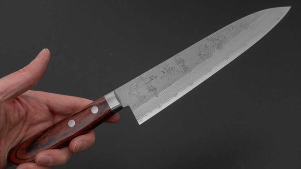 Hitohira NM V10 Nashiji Damascus Gyuto 180mm Imitation Mahogany Handle Product vendor