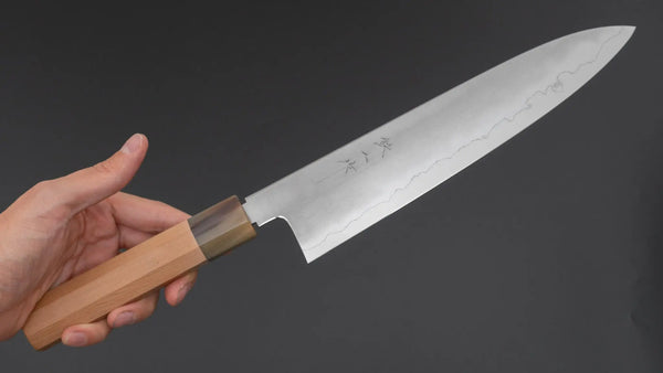 Tetsujin Silver #3 Kasumi Gyuto 240mm Yakusugi Cedar Handle Product vendor
