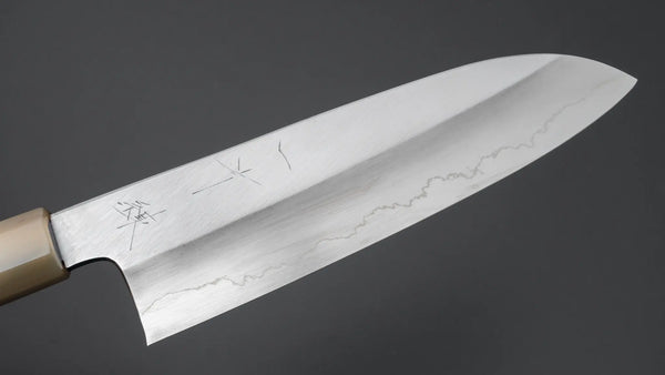Hitohira Kikuchiyo Ren Silver #3 Santoku 180mm Ebony Handle Product vendor