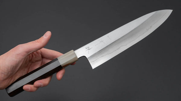 Hitohira Kikuchiyo Ren Silver #3 Gyuto 210mm Ebony Handle Product vendor