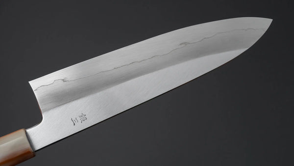 Hitohira Kikuchiyo Ren Silver #3 Gyuto 210mm Ebony Handle Product vendor