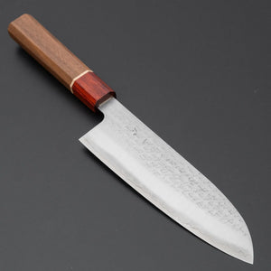 Hitohira Echizen SG2 Tsuchime Santoku 170mm Walnut Handle Product vendor