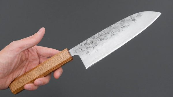 Hitohira Futana SLD Nashiji Santoku 170mm Oak Handle Product vendor