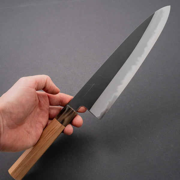 Hitohira Tanaka Kyuzo Blue #1 Kurouchi Gyuto 240mm Yakusugi Cedar Handle (Extra Height) Product vendor