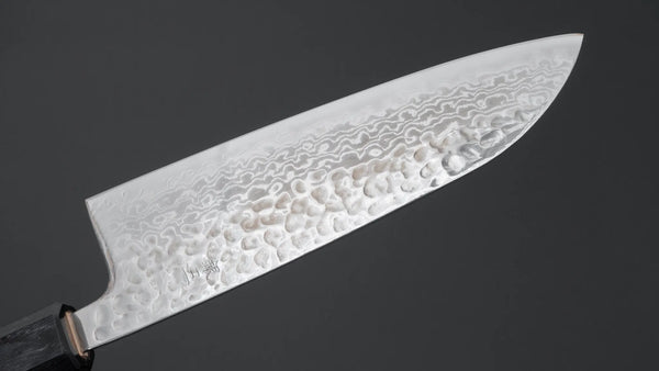 Hitohira Futana S3 Tsuchime Damascus Santoku 170mm Walnut Handle Product vendor