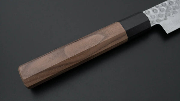 Hitohira HG Tsuchime Damascus Sujihiki 240mm Walnut Handle Product vendor