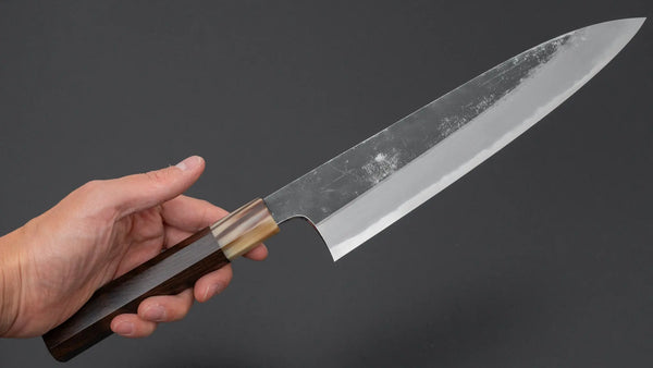 Hitohira Togashi Blue #2 Kurouchi Gyuto 240mm Ebony Handle Product vendor
