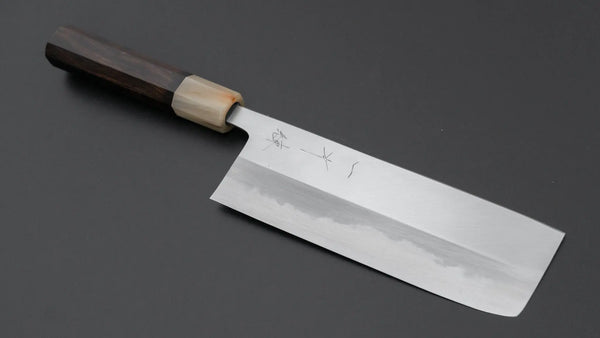 Hitohira Tanaka Ren White #2 Nakiri 180mm Ebony Handle Product vendor