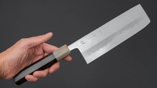 Hitohira Tanaka Ren White #2 Nakiri 180mm Ebony Handle Product vendor