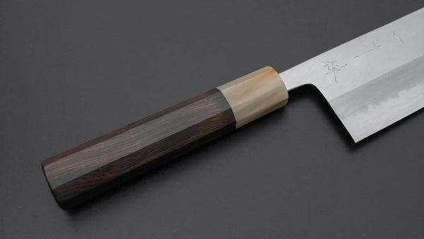 Hitohira Tanaka Ren White #2 Nakiri 180mm Ebony Handle Product vendor