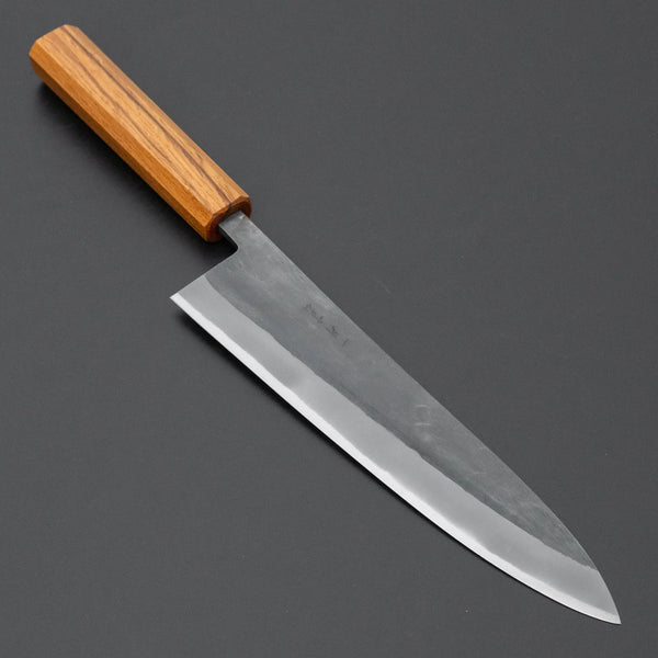Hitohira TD Blue #2 Stainless Clad Kurouchi Gyuto 210mm Oak Handle Product vendor