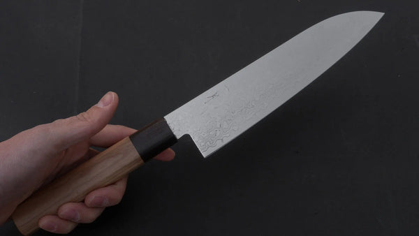 Hitohira HG Damascus Santoku 185mm Cherry Wood Handle Product vendor