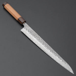 Hitohira Futana Stainless Tsuchime Damascus Sujihiki 270mm Cherry Wood Handle Product vendor