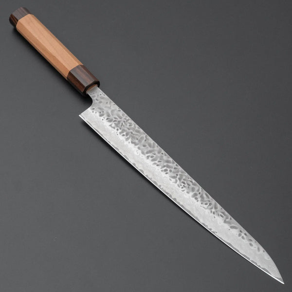 Hitohira Futana Stainless Tsuchime Damascus Sujihiki 270mm Cherry Wood Handle Product vendor