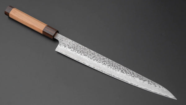 Hitohira Futana Stainless Tsuchime Damascus Sujihiki 270mm Cherry Wood Handle Product vendor
