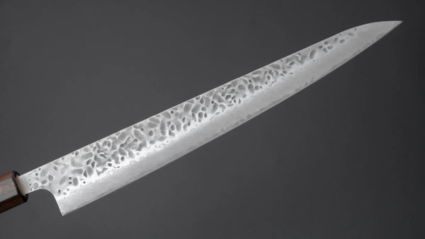 Hitohira Futana Stainless Tsuchime Damascus Sujihiki 270mm Cherry Wood Handle Product vendor