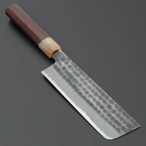 Hitohira Hinode Tsuchime White #2 Stainless Clad Nakiri 165mm Taihei Wood Handle Product vendor