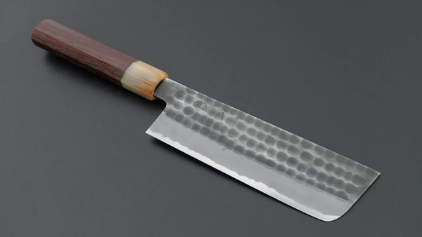 Hitohira Hinode Tsuchime White #2 Stainless Clad Nakiri 165mm Taihei Wood Handle Product vendor