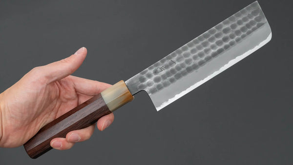 Hitohira Hinode Tsuchime White #2 Stainless Clad Nakiri 165mm Taihei Wood Handle Product vendor