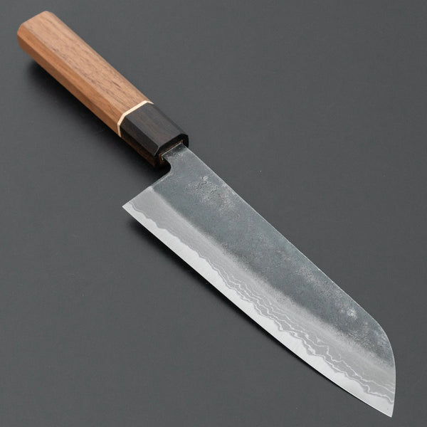 Hitohira Echizen NB White #2 Kurouchi Damascus Santoku 170mm Walnut Handle (Ziricote Ferrule) Product vendor