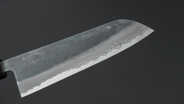 Hitohira Echizen NB White #2 Kurouchi Damascus Santoku 170mm Walnut Handle (Ziricote Ferrule) Product vendor