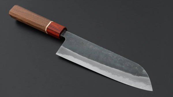 Hitohira Echizen NB White #2 Kurouchi Damascus Santoku 170mm Walnut Handle (Rengas Ferrule) Product vendor
