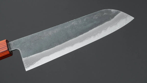 Hitohira Echizen NB White #2 Kurouchi Damascus Santoku 170mm Walnut Handle (Rengas Ferrule) Product vendor