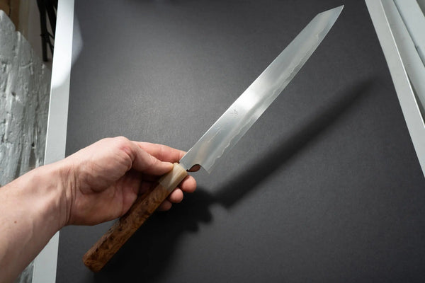 Tetsujin Silver #3 Ukiba Kiritsuke Sujihiki 270mm Riisgaard Elm Burl Handle Product vendor