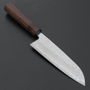 Hitohira Futana Stainless Polished Tsuchime Damascus Santoku 170mm Tagayasan Handle Product vendor