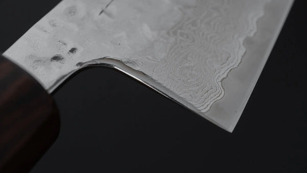 Hitohira Futana Stainless Polished Tsuchime Damascus Santoku 170mm Tagayasan Handle Product vendor