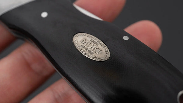 MOKI Kingfisher Folding Knife Linen Micarta Handle Product vendor