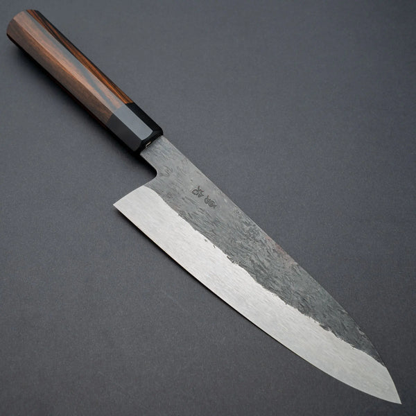 Isamitsu White #1 Stainless Clad Kurouchi Gyuto 195mm Riisgaard Ebony Handle Product vendor