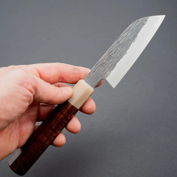 Isamitsu White #1 Stainless Clad Kurouchi Paring 90mm Riisgaard Handle Product vendor