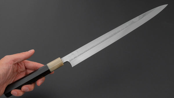 Hitohira Togashi White #2 Mizu Honyaki Fugubiki 300mm Ebony Handle (Old Stock)