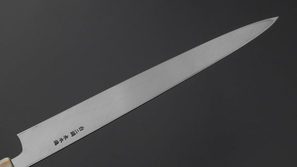 Hitohira Togashi White #2 Mizu Honyaki Fugubiki 300mm Ebony Handle (Old Stock)
