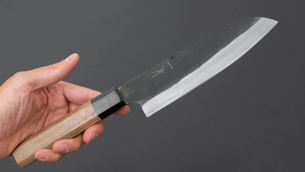 Hitohira Hizen Kurouchi Blue #1 Santoku 165mm Walnut Handle Product vendor