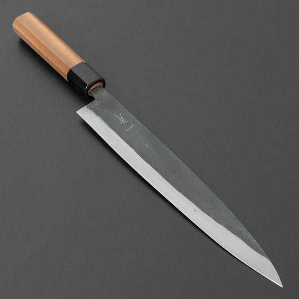 Hitohira Hizen Kurouchi Blue #1 Sujihiki 240mm Walnut Handle Product vendor