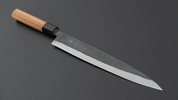 Hitohira Hizen Kurouchi Blue #1 Sujihiki 240mm Walnut Handle Product vendor