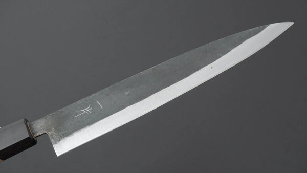 Hitohira Hizen Kurouchi Blue #1 Sujihiki 240mm Walnut Handle Product vendor