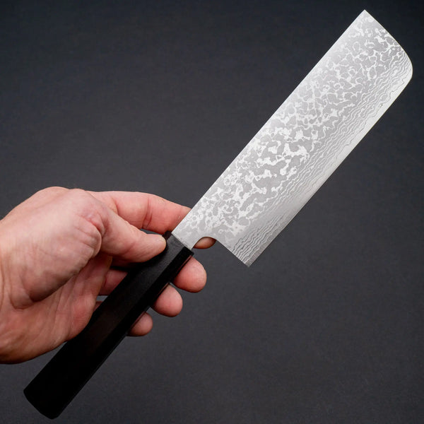 Makoto Kurosaki VG7 Damascus Nakiri 170mm Ebony Handle Product vendor
