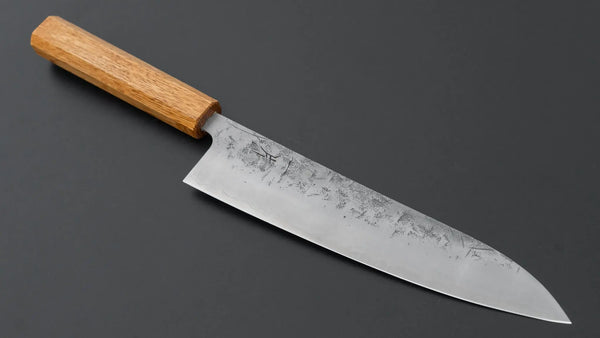 Hitohira Futana SLD Nashiji Gyuto 210mm Oak Handle Product vendor